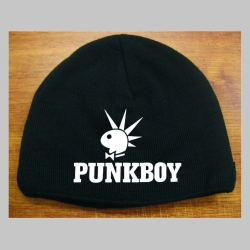 Punkboy čierna pletená čiapka stredne hrubá vo vnútri naviac zateplená, univerzálna veľkosť, materiálové zloženie 100% akryl